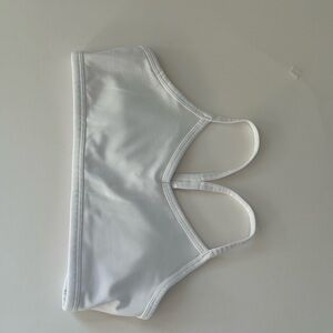 Athleta Girl White Strappy Sports Bra Mesh Back XL 14 NWOT